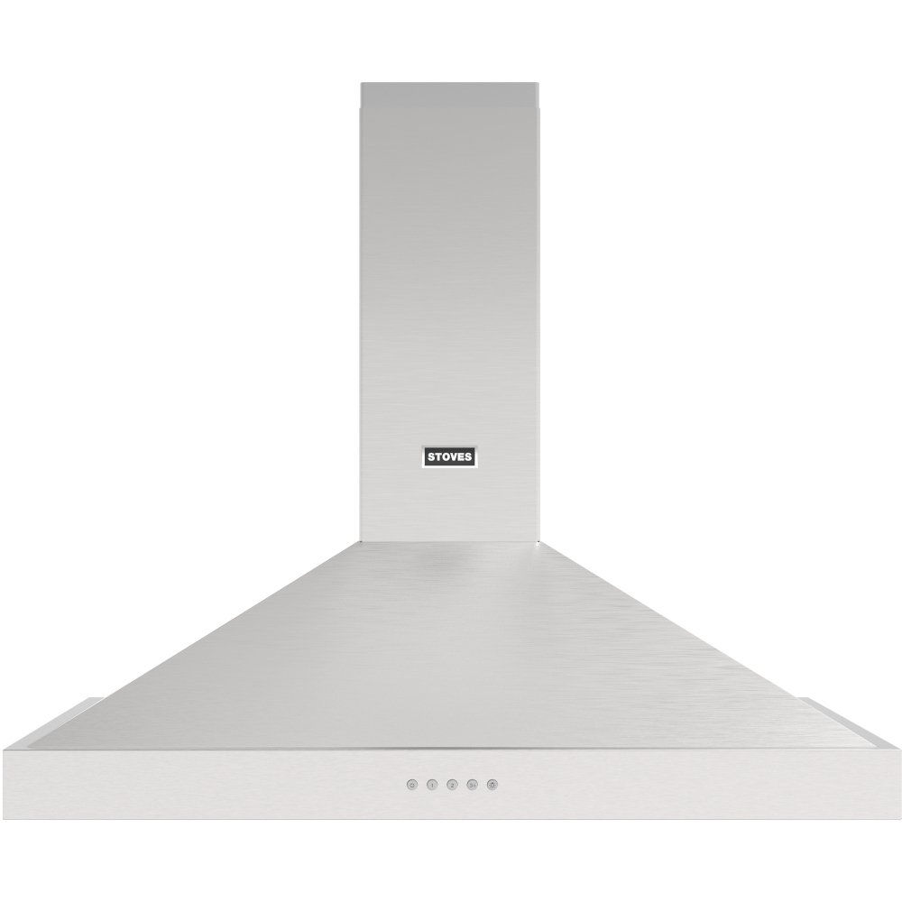 Stoves Sterling 90PYR Stainless Steel 90cm Chimney Cooker Hood, A+ Rated 444411651