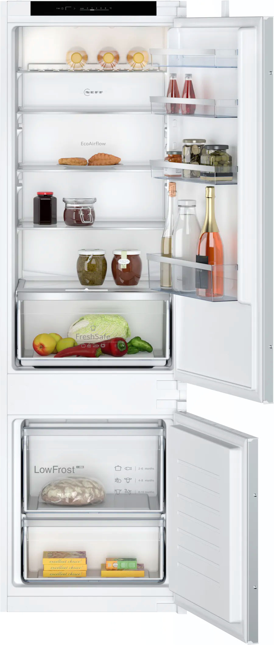 Neff KI5872SEOG Built-in fridge-freezer with freezer at bottom 177.2 x 54.1 cm
