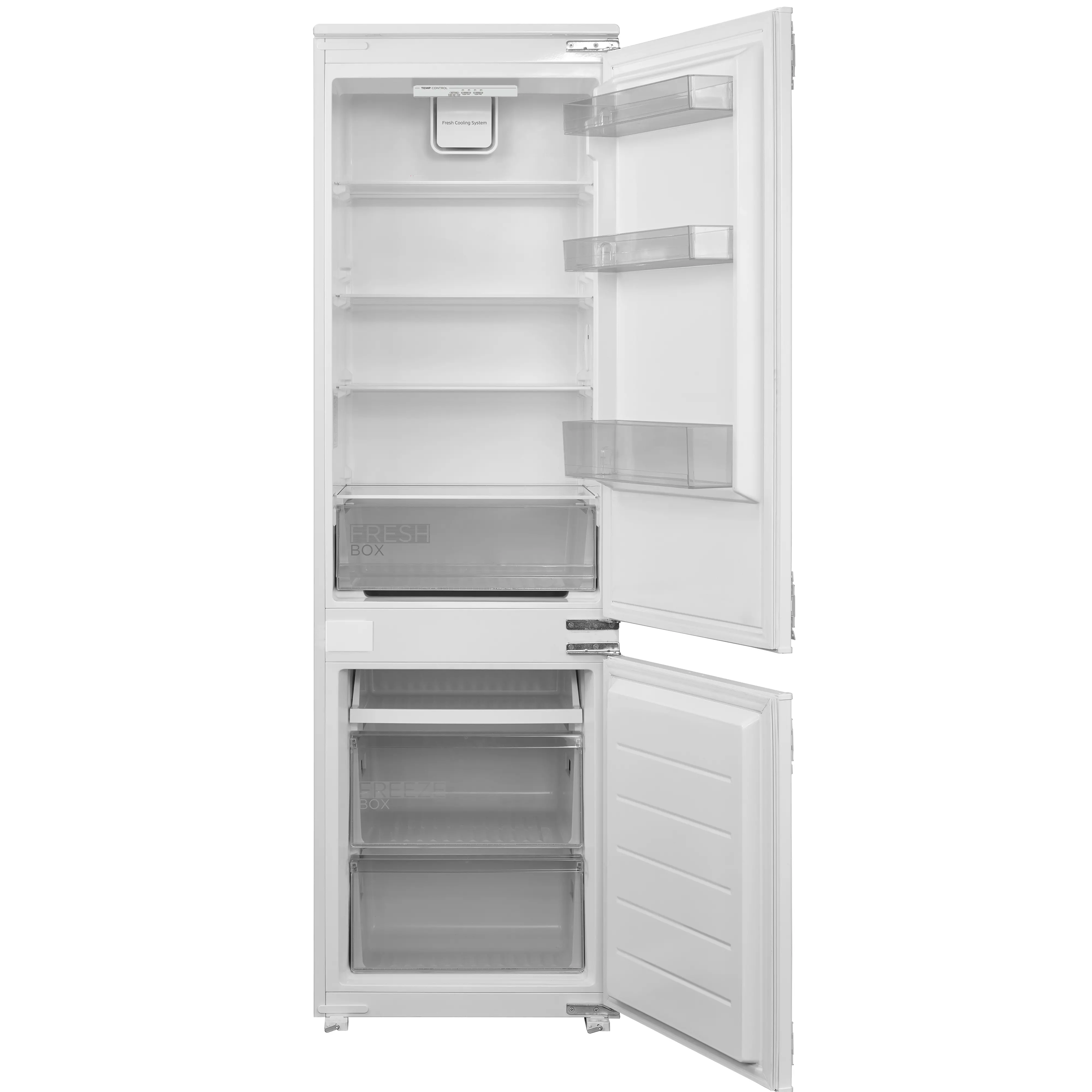 Midea MDRE379FGE01D Integrated 70/30 Fridge Freezer with Sliding Door Hinge Kit - White - E Rated - Image 2