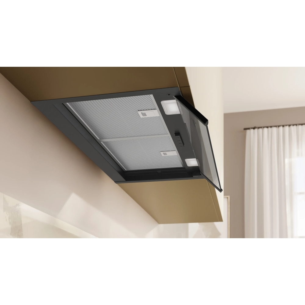 Neff D65XCC2S0B N50 Integrated Cooker Hood, Black, B Rated - Image 2 Neff D65XCC2S0B N50 Integrated Cooker Hood, Black, B Rated - Image 2
