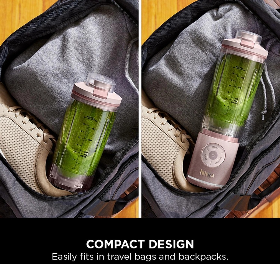 NINJA BC251UKPK Compact Portable Rechargeable Blender – Dusty Pink - Image 4 NINJA BC251UKPK Compact Portable Rechargeable Blender – Dusty Pink - Image 4