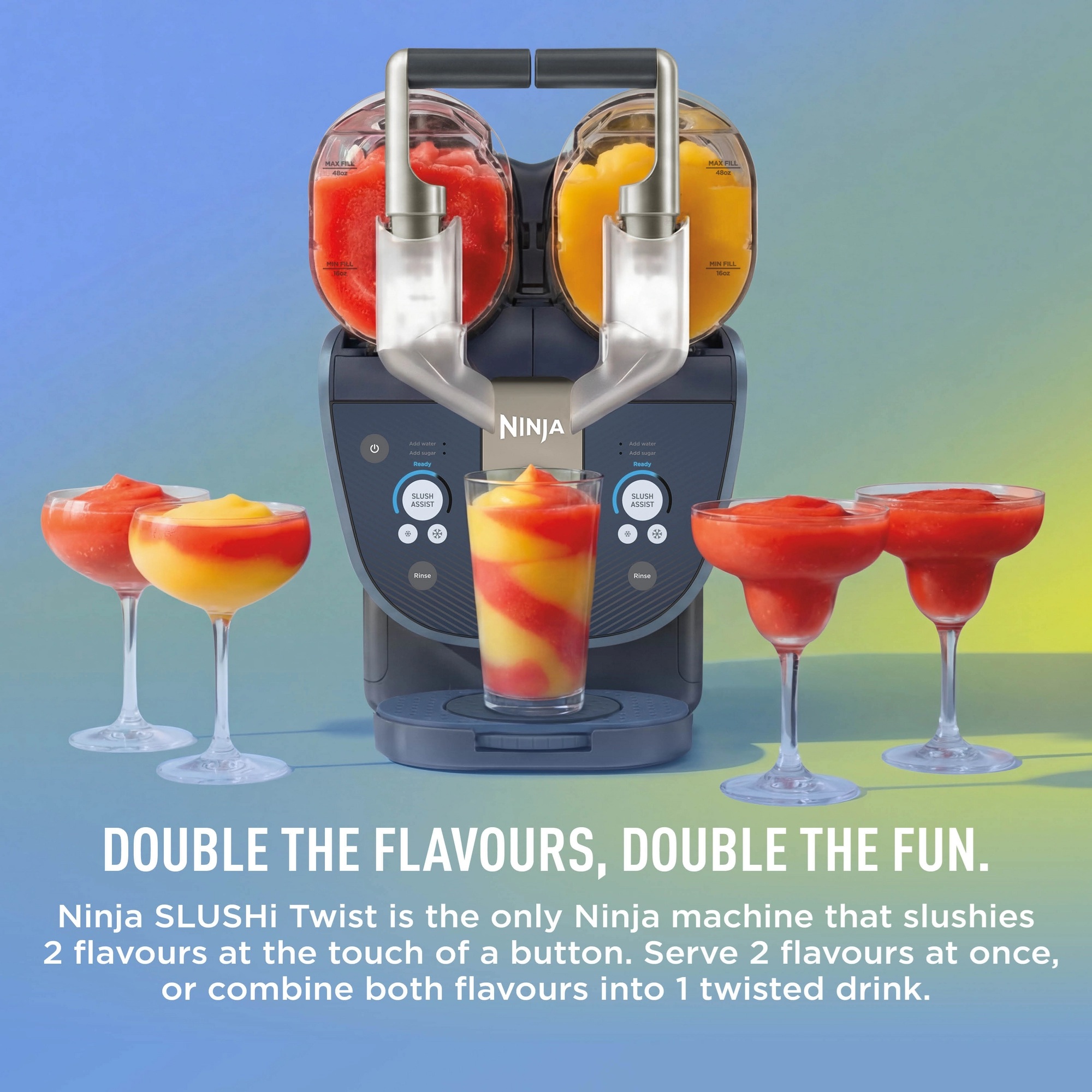 NINJA FS701UKBL SLUSHi Twist Frozen Drink Maker - Blue - Image 3 NINJA FS701UKBL SLUSHi Twist Frozen Drink Maker - Blue - Image 3