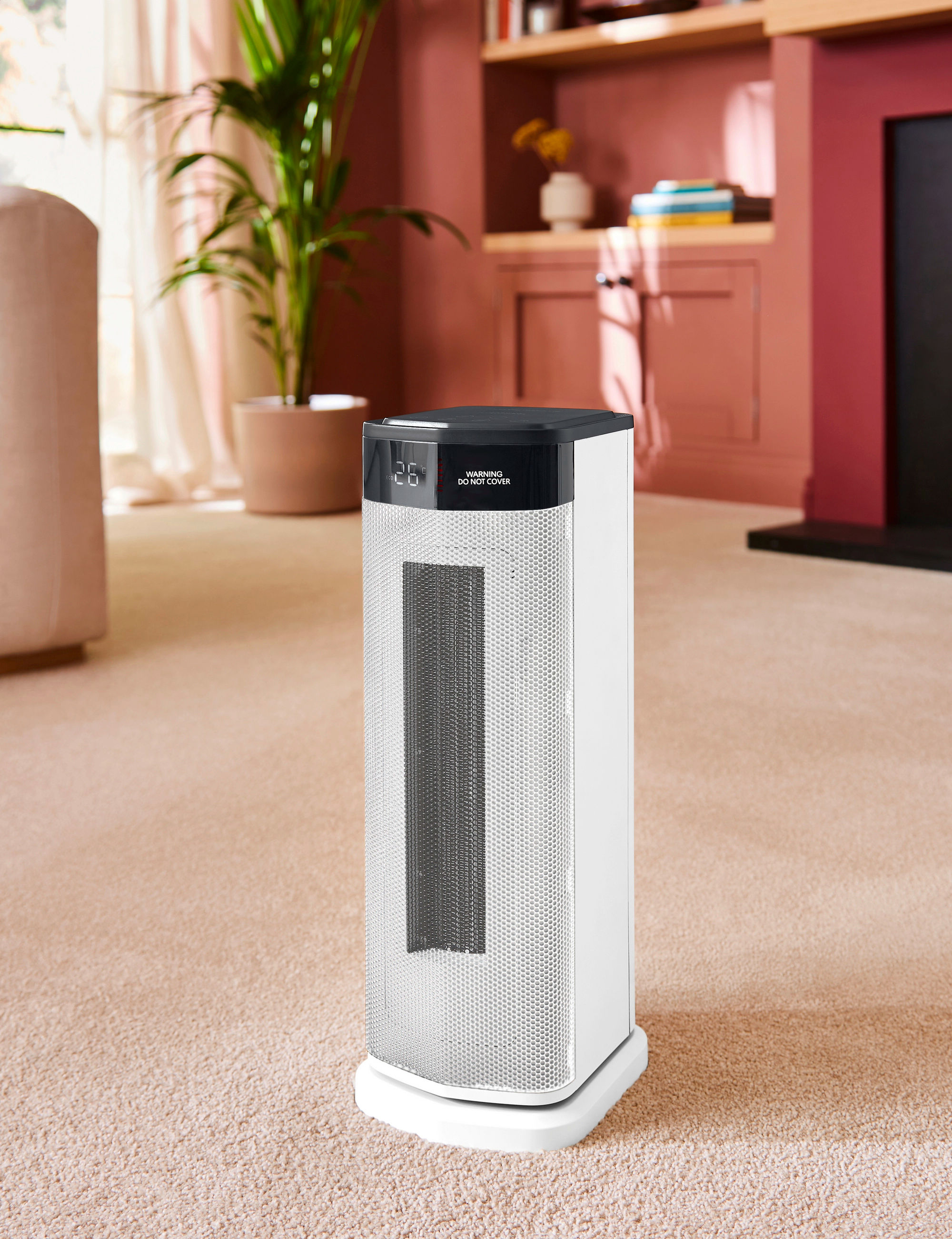 Morphy Richards 825401 2kW Ceramic Tower Fan Heater - White - Image 2