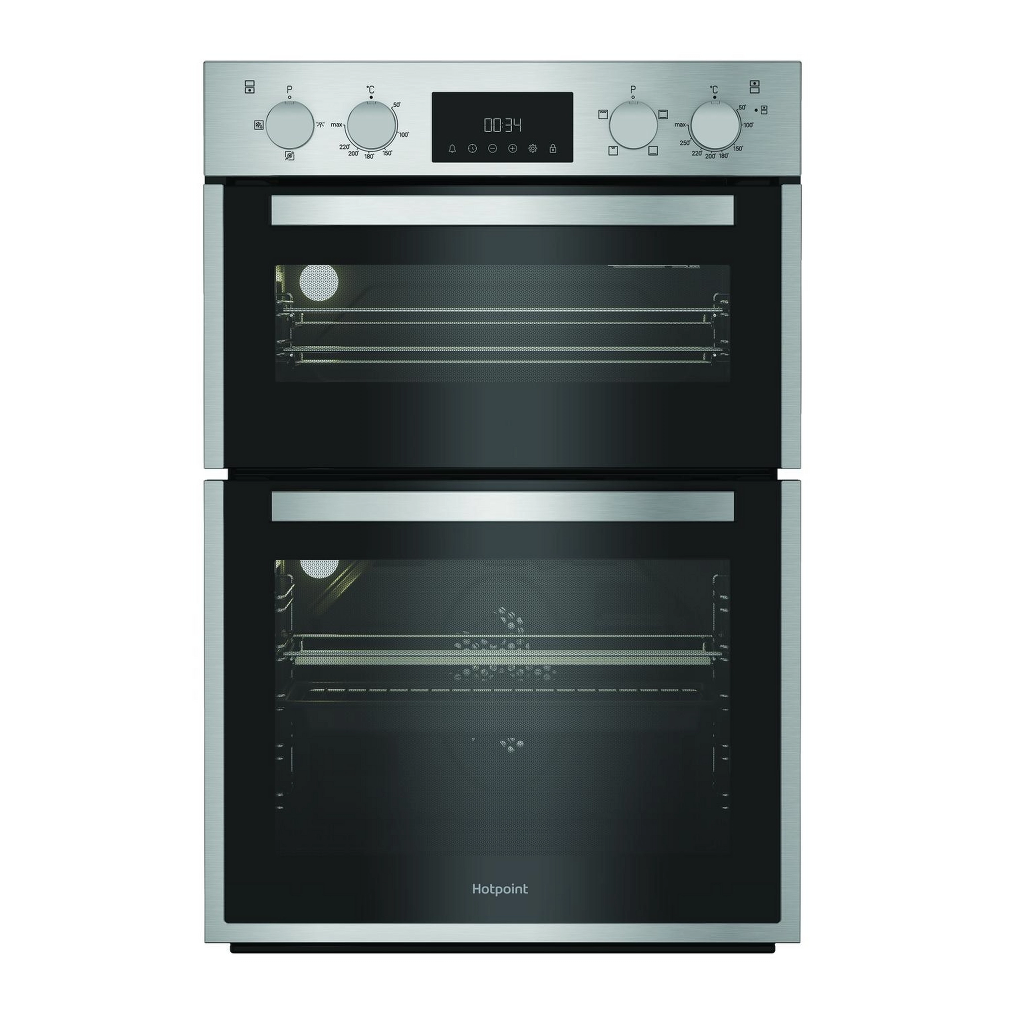 Hotpoint DIH10DIX 59.4cm Built In Electric Double Oven - Silver Hotpoint DIH10DIX 59.4cm Built In Electric Double Oven - Silver
