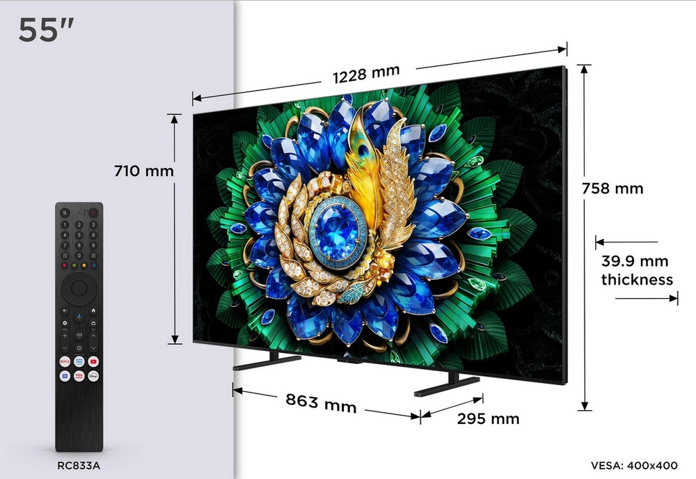 TCL 55A400M-UK 55" QD-MINI LED TV - Image 2 TCL 55A400M-UK 55" QD-MINI LED TV - Image 2