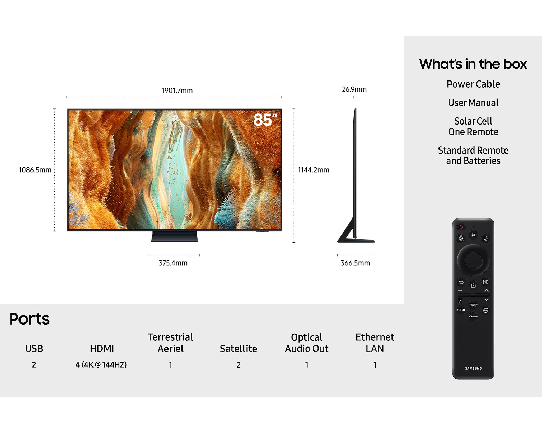 Samsung QE85QN73FATXXU 85" 4K Neo QLED HDR Smart TV - Image 5