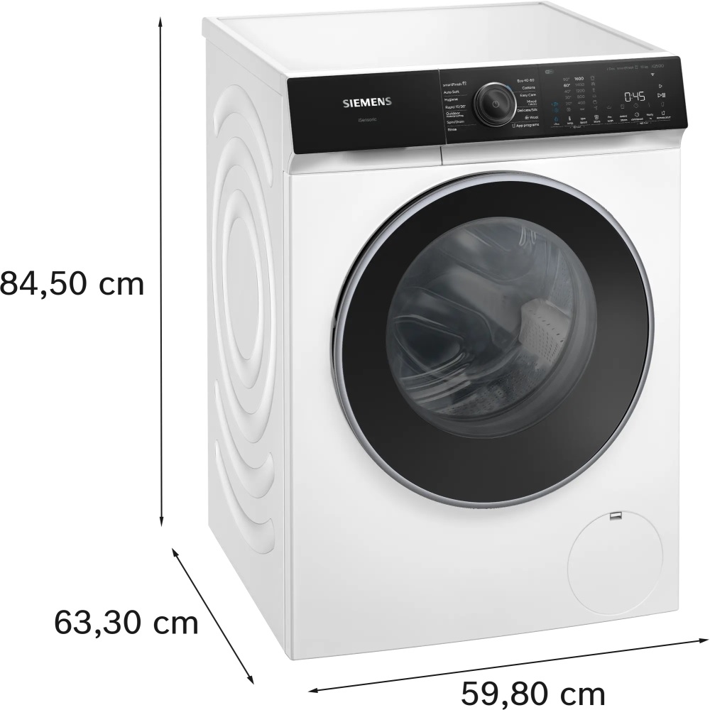 Siemens WG56H2A9GB iQ500 Washing Machine, 10kg, 1600 Spin - White - Image 3