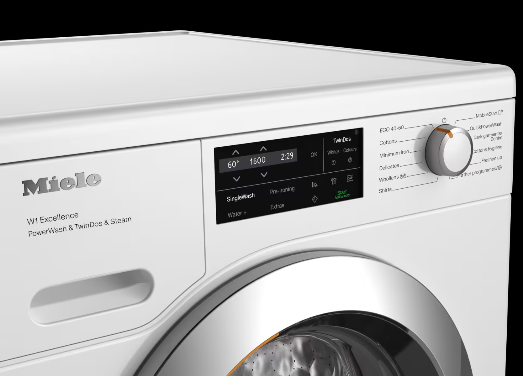 Miele WEJ885-WCS 9kg, 1600rpm Washing Machine – White - Image 3 Miele WEJ885-WCS 9kg, 1600rpm Washing Machine – White - Image 3