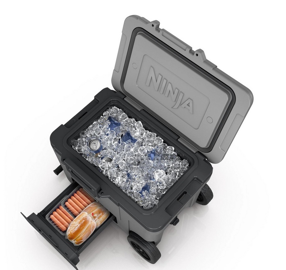 NINJA FB245UKGY FrostVault 42L Wheeled Cooler with Dry Zone - Slate Grey - Image 2 NINJA FB245UKGY FrostVault 42L Wheeled Cooler with Dry Zone - Slate Grey - Image 2