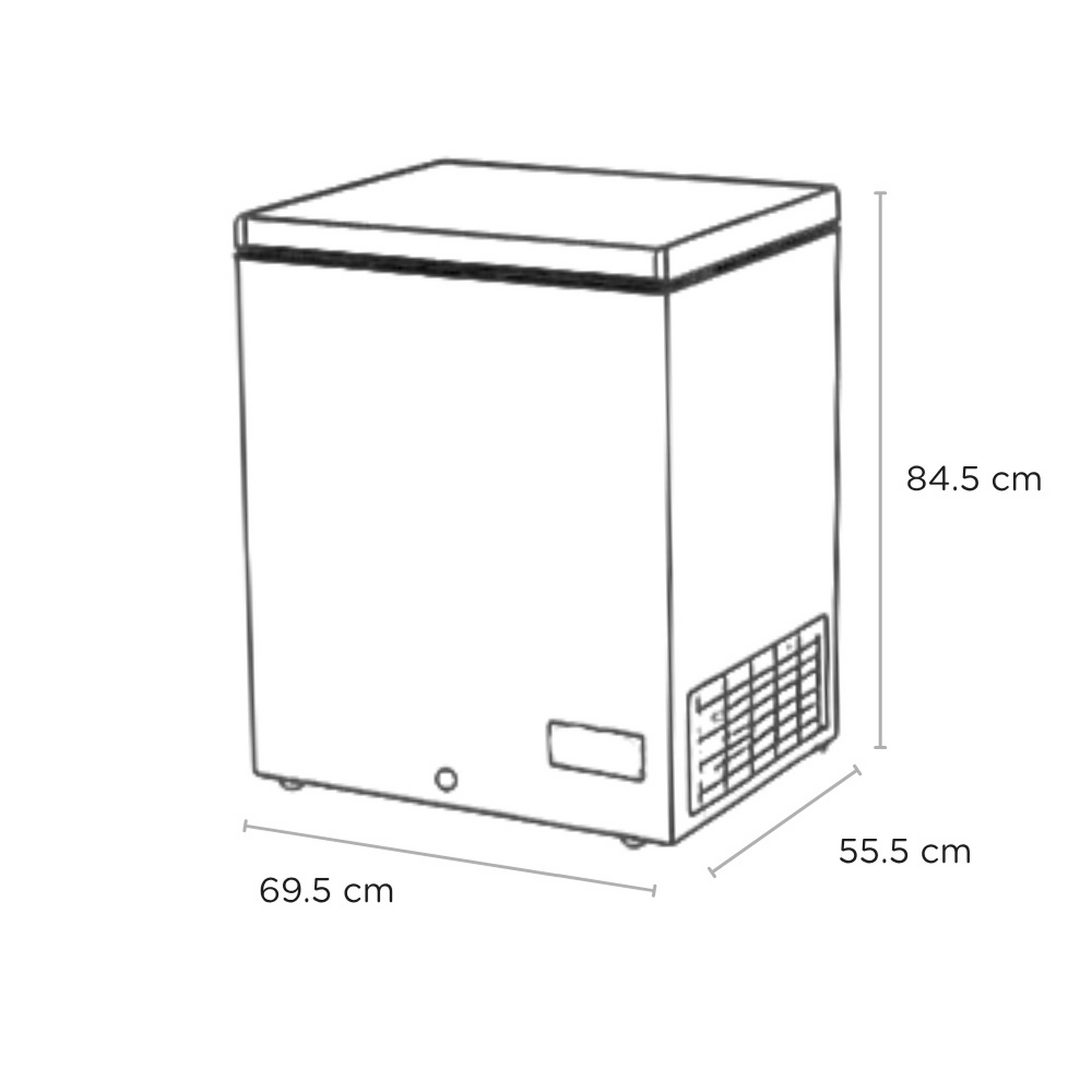 Sensis RFCHT01F137EW 137 litre Chest Freezer - White - Image 2