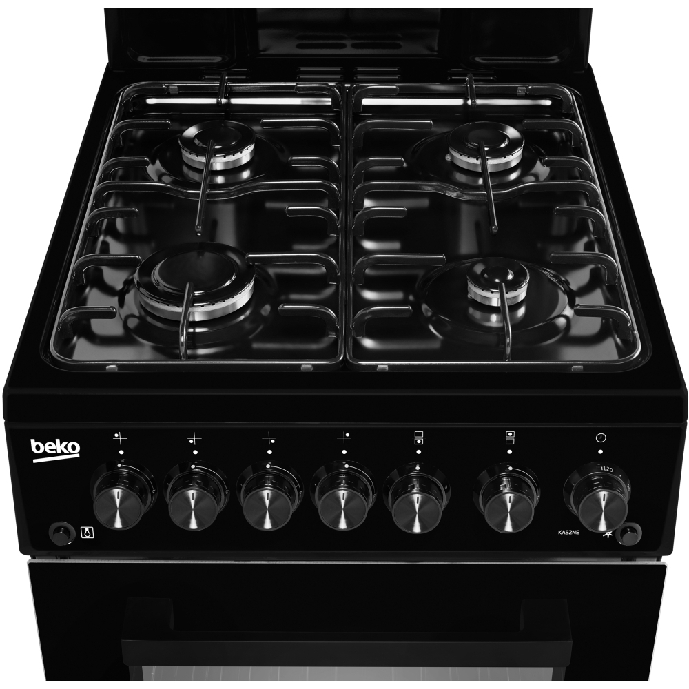Beko KA52NEK Gas Cooker with High Level Grill, Black, A Rated - Image 2