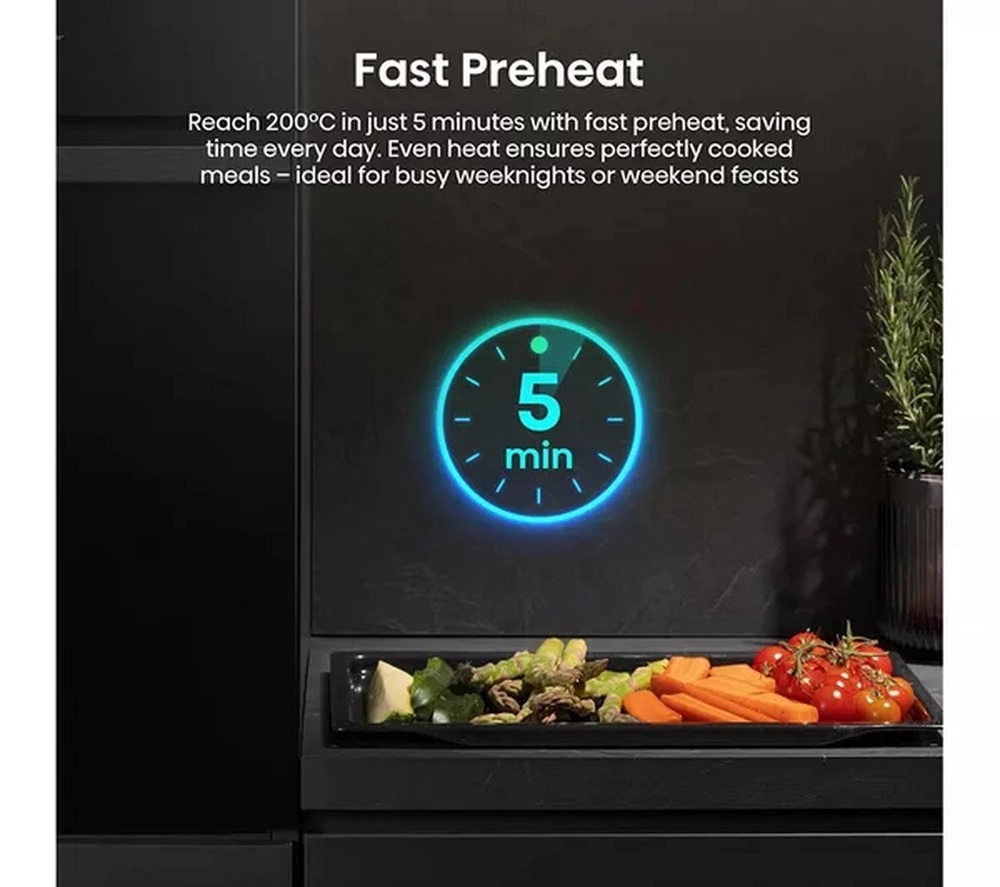 Hisense BI622ABPGUK Built In Electric Single Steam, Plug & Play Oven - Jet Black - Image 5