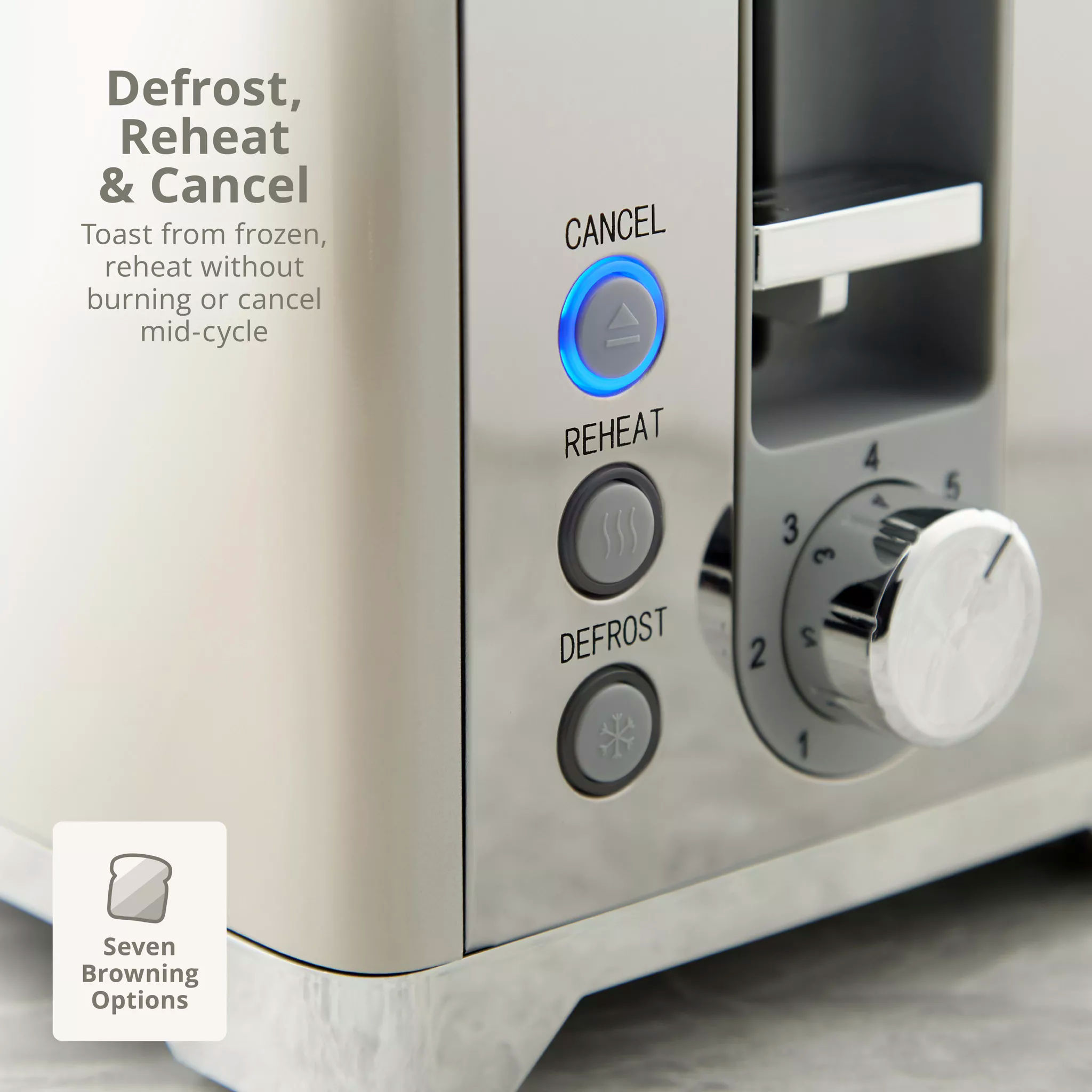 Swan ST19031CRM Solace 2 Slice Toaster - Image 3