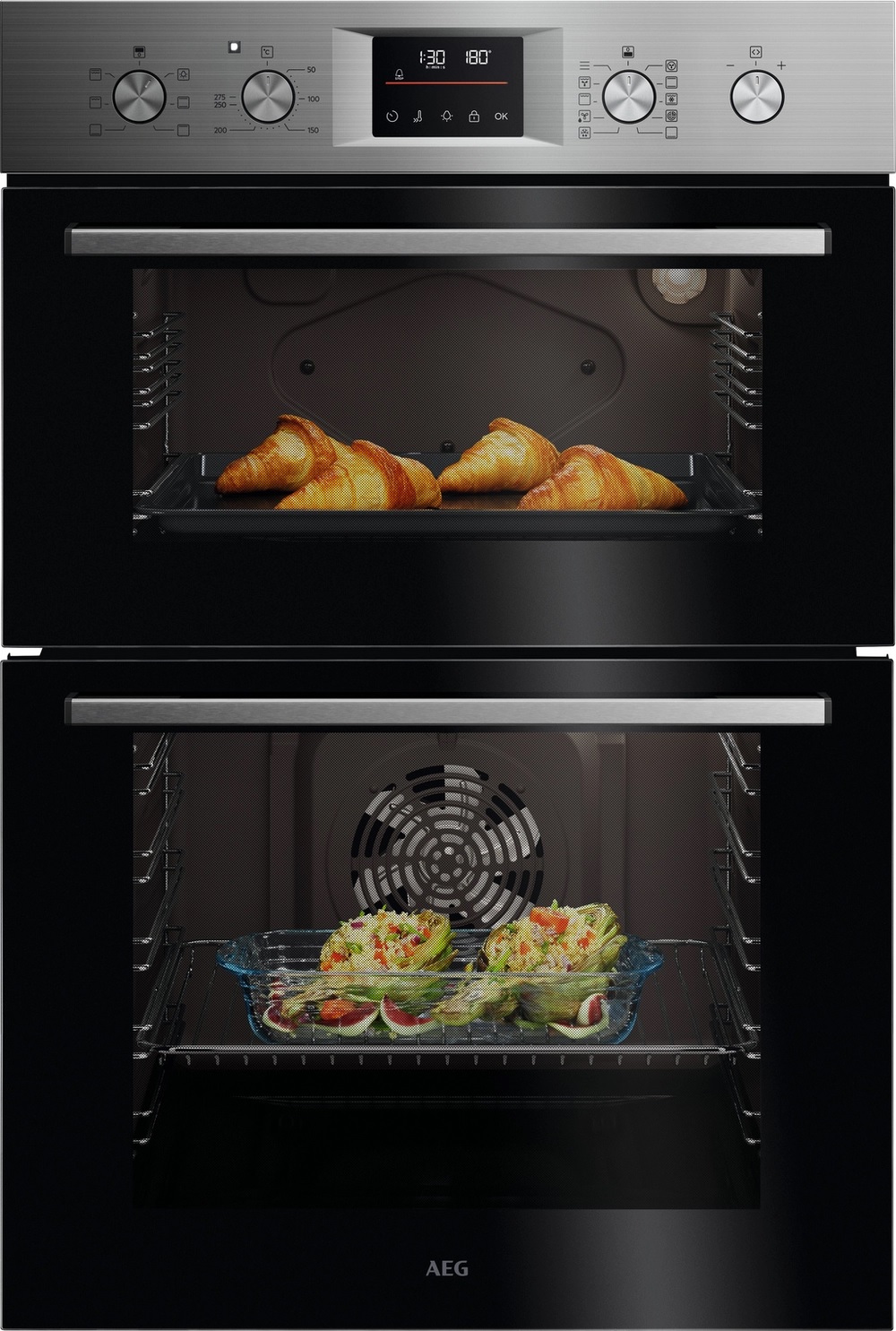 AEG OU5CP40M 61L Double Electric Oven - Stainless Steel AEG OU5CP40M 61L Double Electric Oven - Stainless Steel