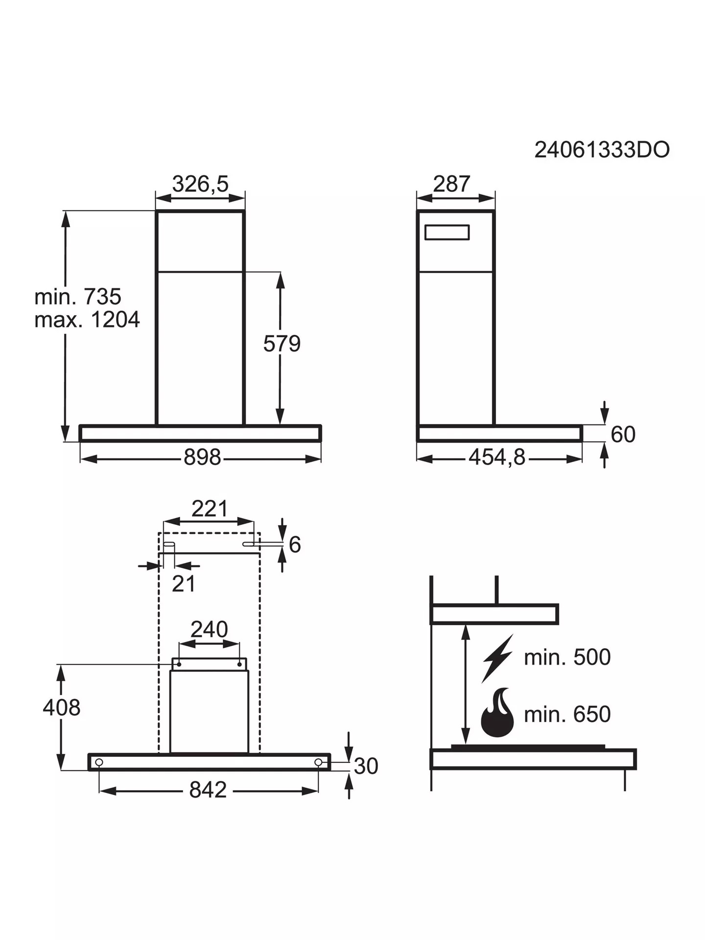 AEG GB87D91CB 90cm Chimney Cooker Hood - Image 6 AEG GB87D91CB 90cm Chimney Cooker Hood - Image 6