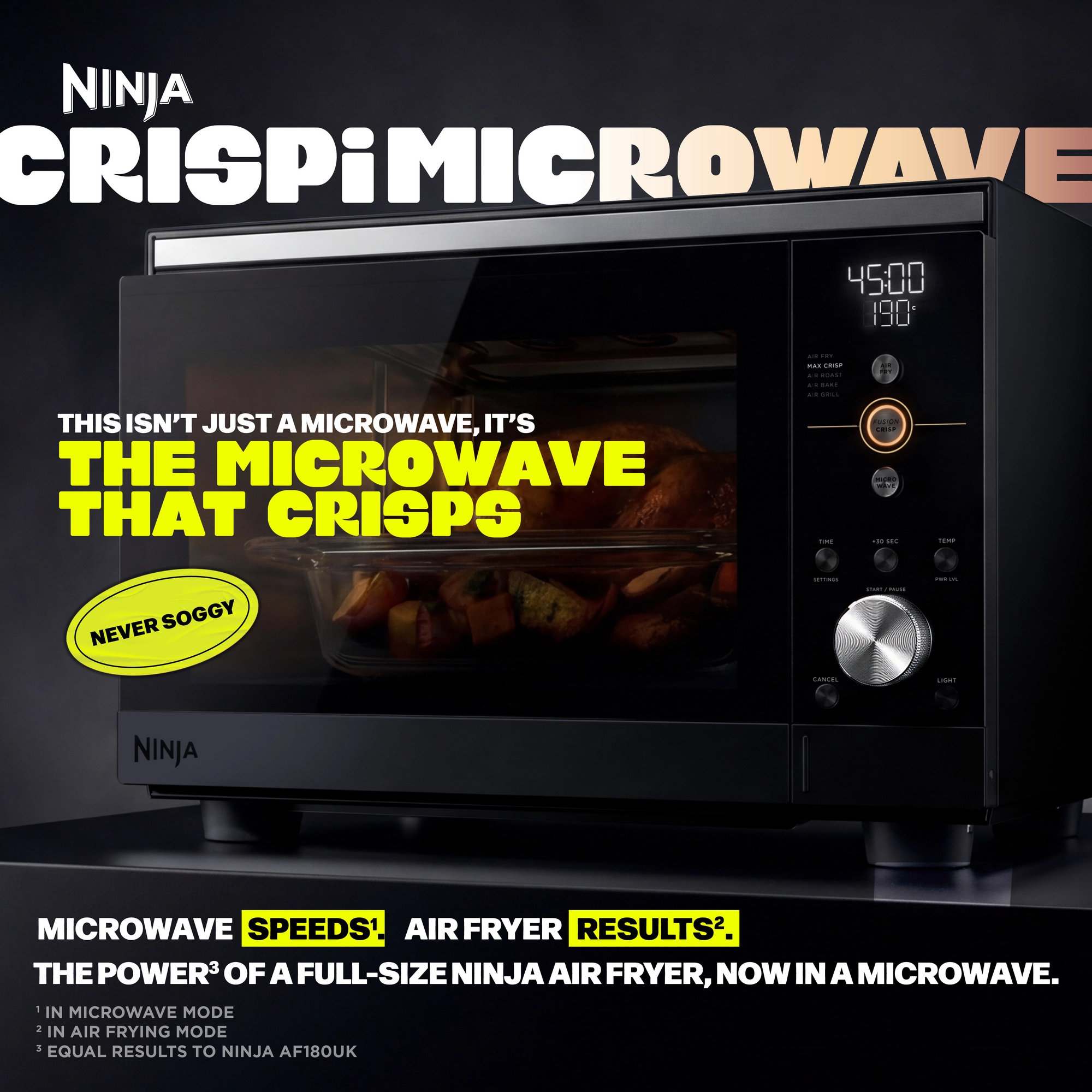Ninja MW101UKBK1 CRISPi Microwave, Air Fryer & Oven with FusionCrisp Technology - Black - Image 5