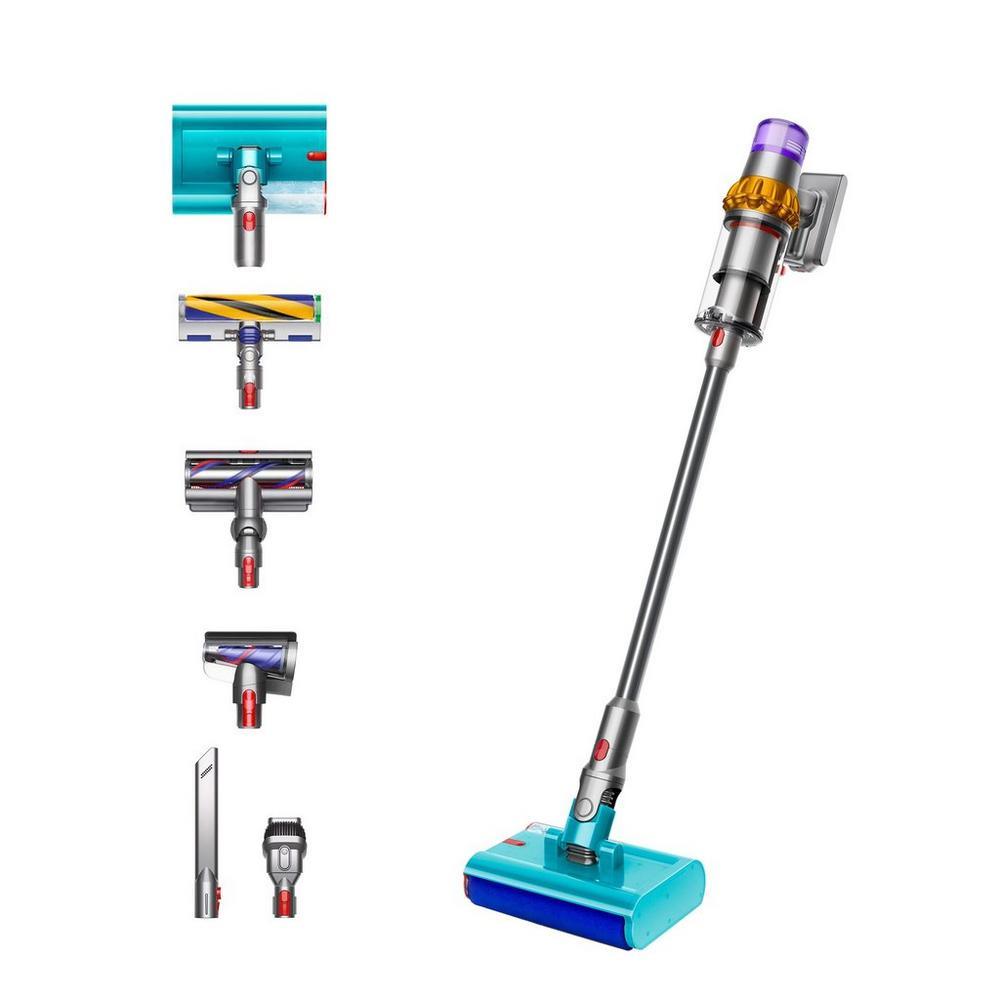 Dyson V15 Detect Submarine™ Wet and Dry Cordless Stick Vacuum Cleaner - Silver - Image 1 Dyson V15 Detect Submarine™ Wet and Dry Cordless Stick Vacuum Cleaner - Silver - Image 1