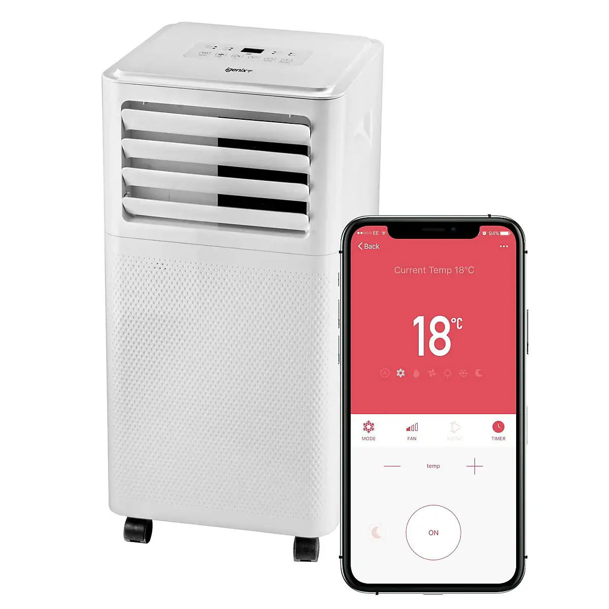 Igenix IG9909WIFI 9000BTU Smart Portable Air Conditioner with Wi-Fi Control - Image 2