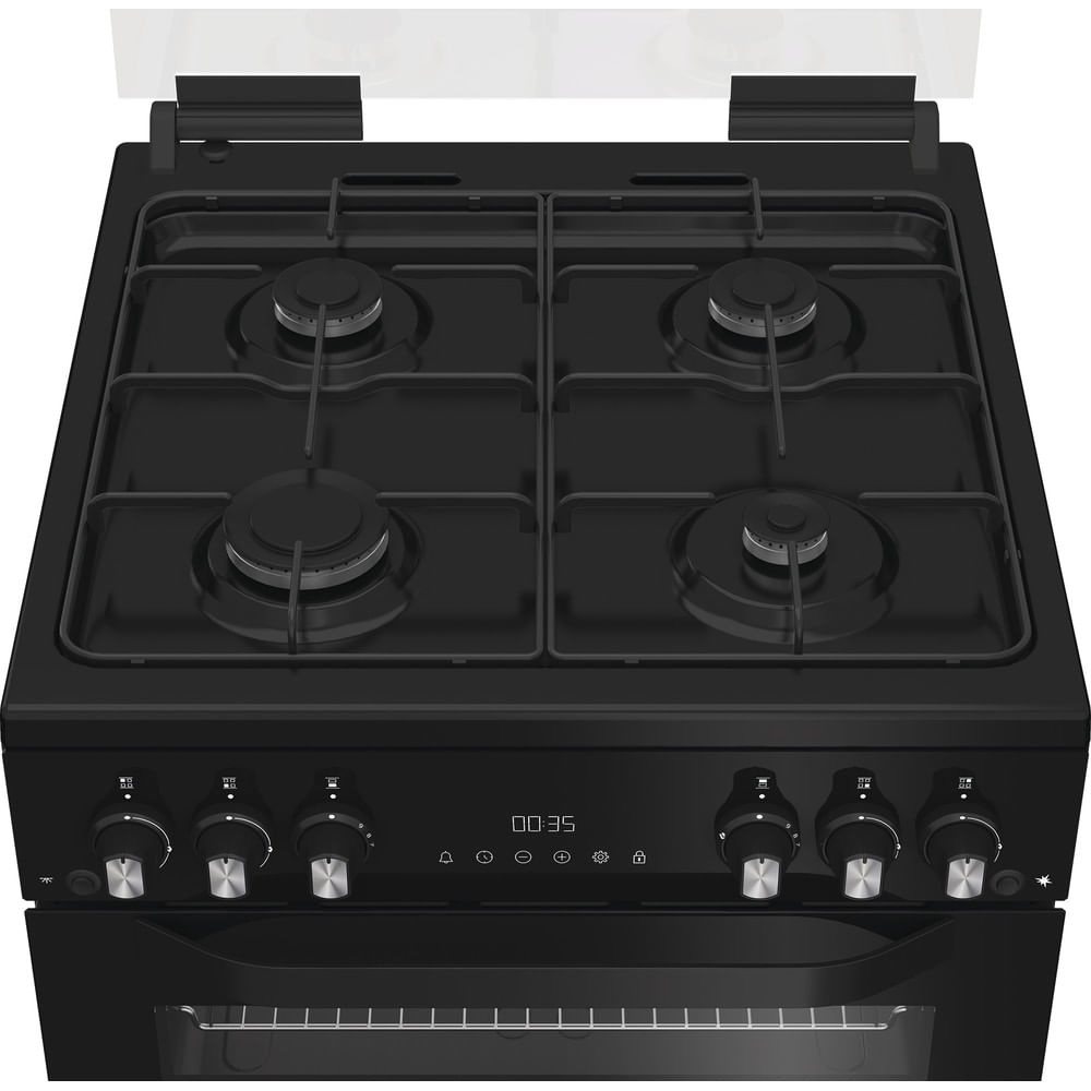 Hotpoint HDG6GDCB1 Gas Cooker with Double Oven - Black - Image 2 Hotpoint HDG6GDCB1 Gas Cooker with Double Oven - Black - Image 2