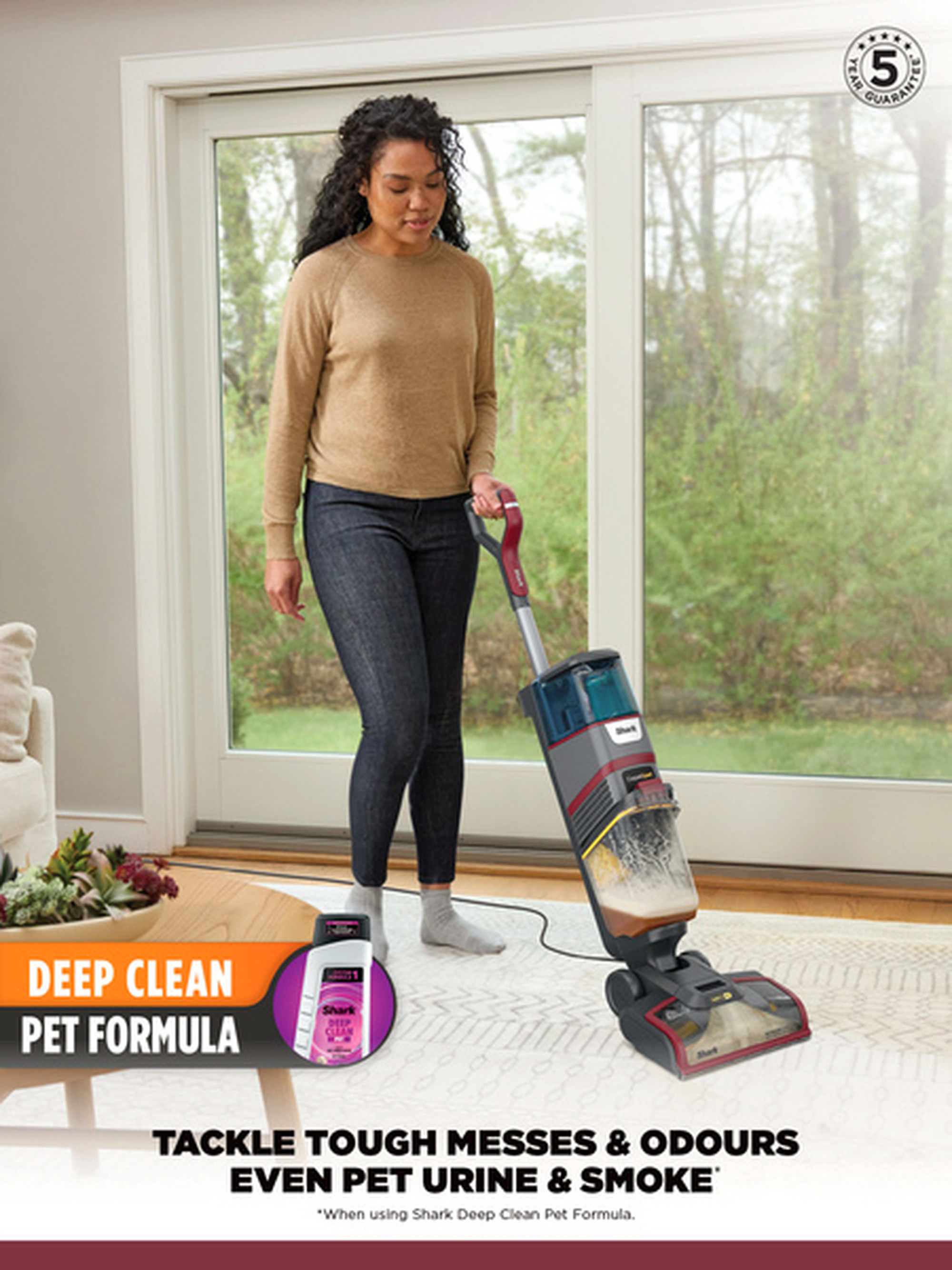 Shark EX220UK CarpetXpert HairPro Pet Deep Carpet Cleaner - Grey/Burgundy