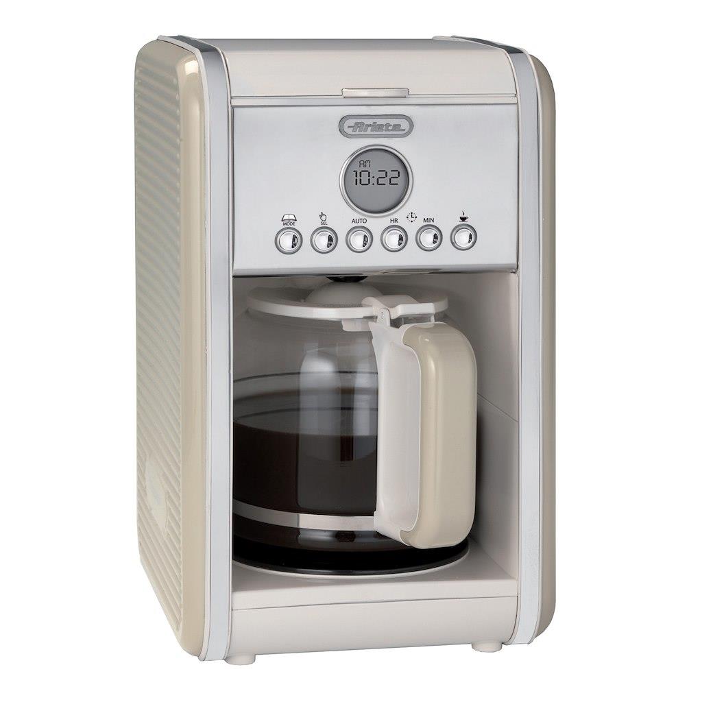 Ariete AR4203 Vintage 12 Cup Drip Filter Coffee Maker in cream Ariete AR4203 Vintage 12 Cup Drip Filter Coffee Maker in cream