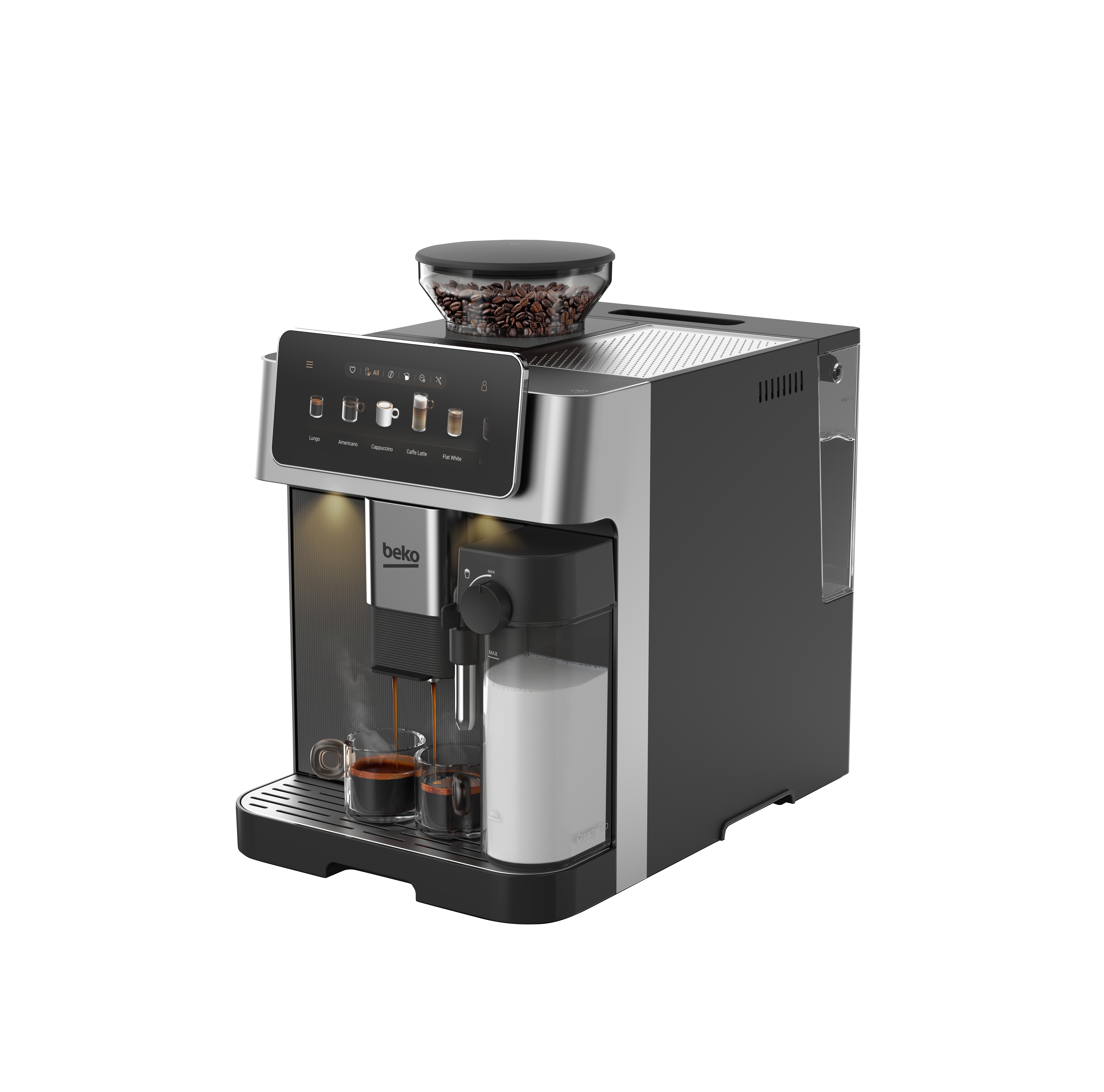 Beko CEG8564X CaffeExperto fully automatic bean-to-cup espresso machine - Image 2 Beko CEG8564X CaffeExperto fully automatic bean-to-cup espresso machine - Image 2