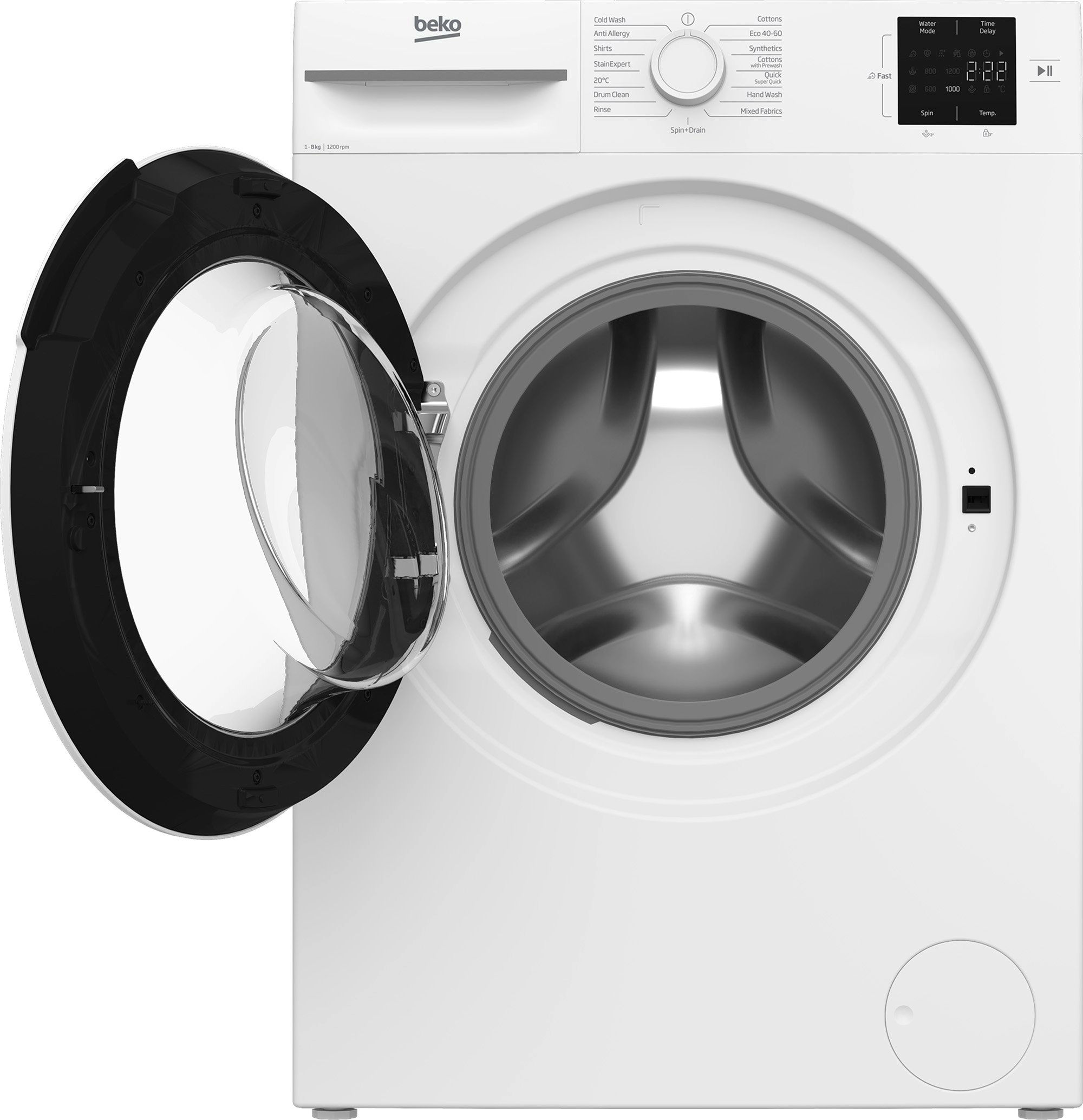 Beko BMN3WT3821W 8kg 1200 Spin Recycled Tub Washing Machine - White - Image 2