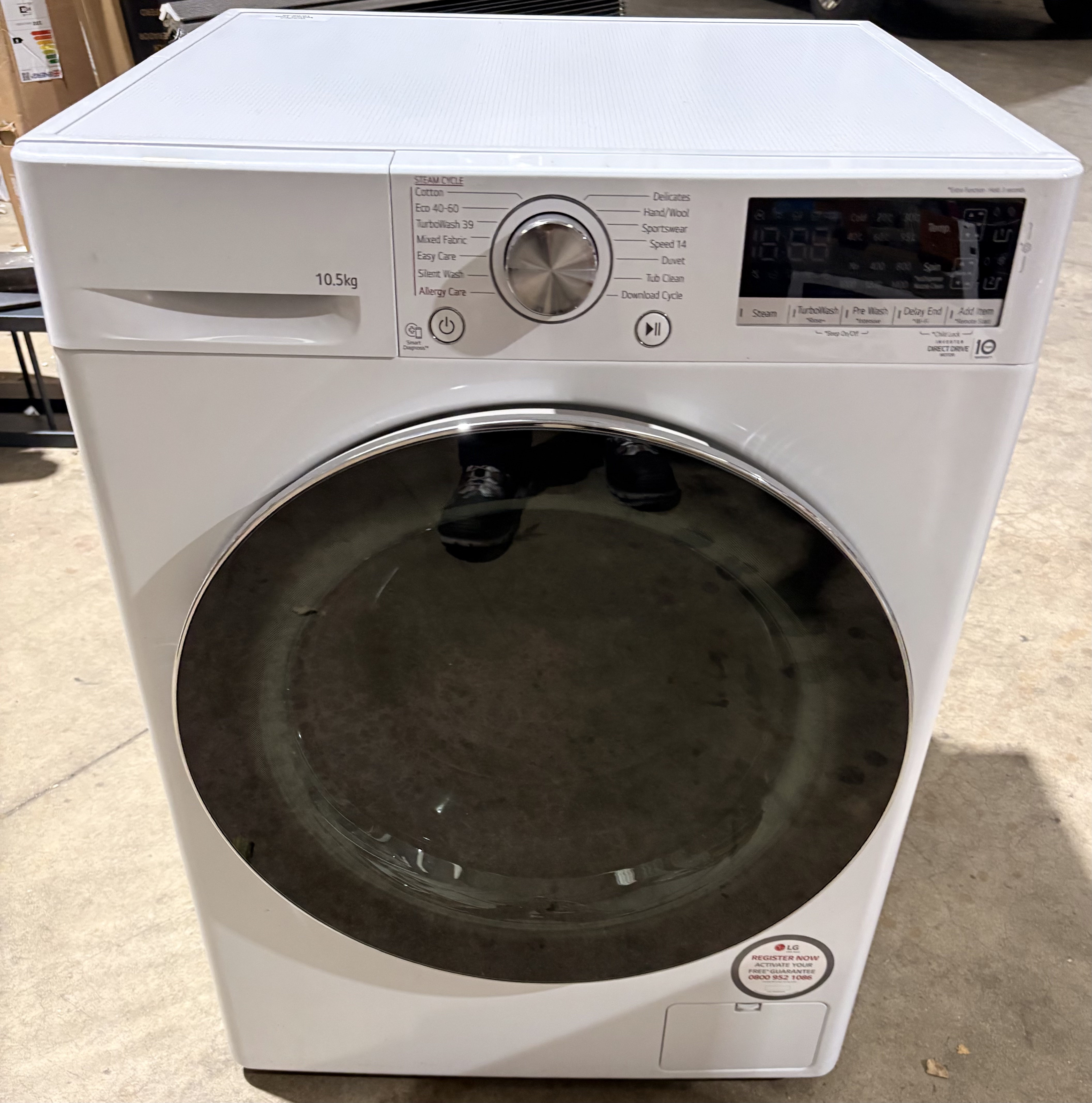 LG F4V909WTS 9kg WiFi Connected Washing Machine (GRADED*)