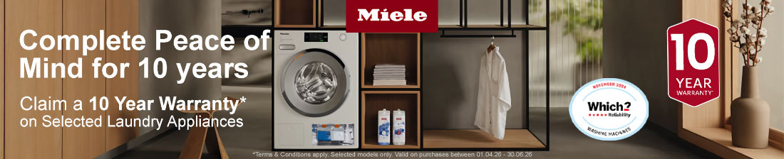 Miele laundry appliances with 10 year warranty offer Miele laundry appliances with 10 year warranty offer