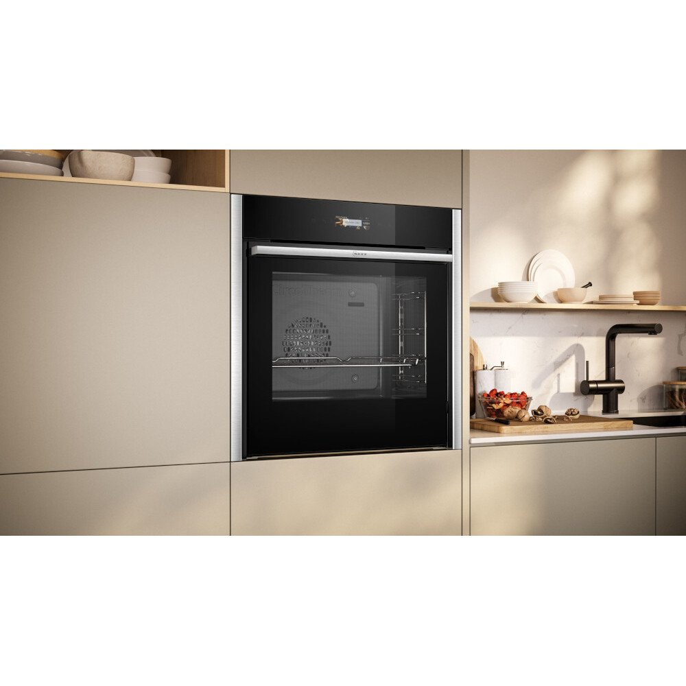 Neff N70 Slide and Hide B54CR31N0B Built-In Electric Single Oven, Stainless Steel, A+ Rated - Image 2 Neff N70 Slide and Hide B54CR31N0B Built-In Electric Single Oven, Stainless Steel, A+ Rated - Image 2