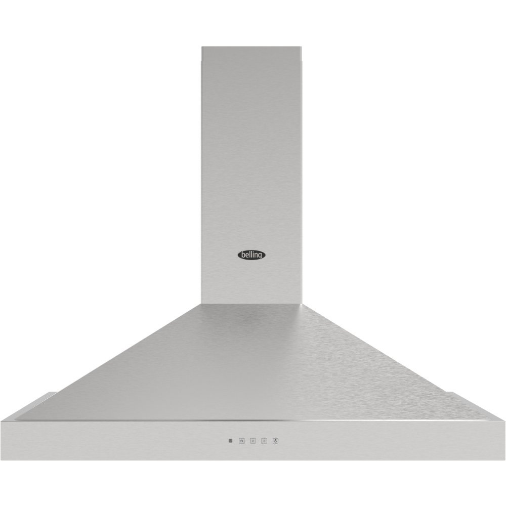 Belling 444411668 90cm Chimney Cooker Hood, Stainless Steel