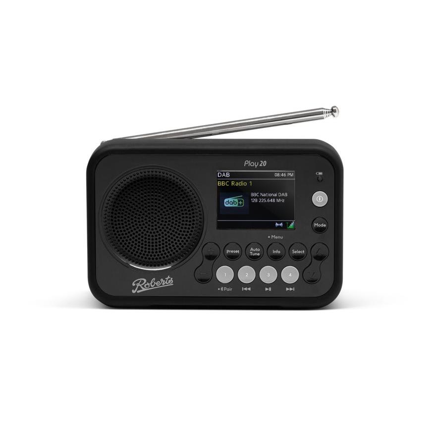 Roberts Play 20 DAB/FM Radio Black Roberts Play 20 DAB/FM Radio Black