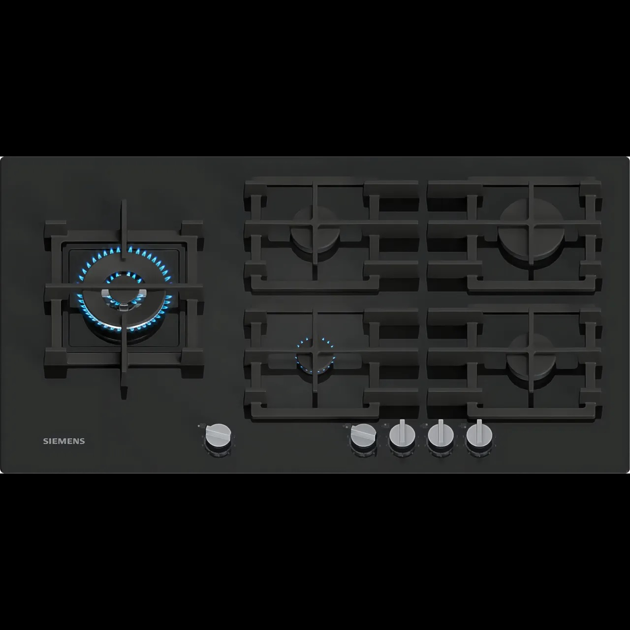Siemens IQ-500 EP9A6MI40 92cm Gas Hob - Black - Image 1 Siemens IQ-500 EP9A6MI40 92cm Gas Hob - Black - Image 1