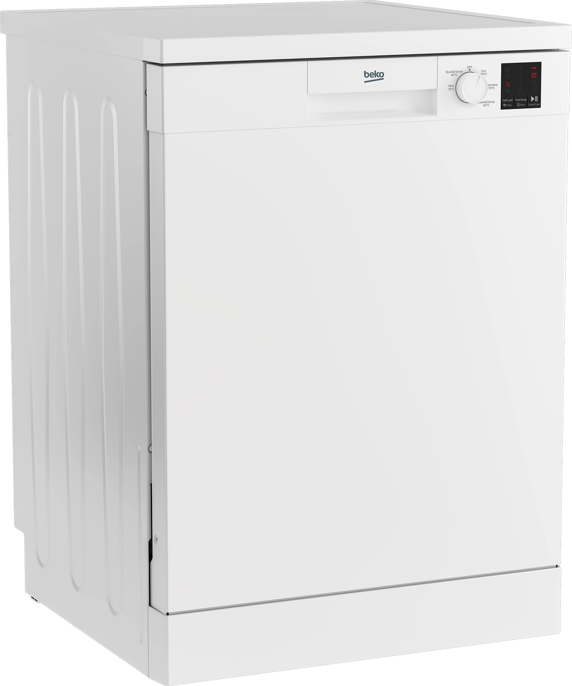 Beko DVN05C20W Full Size Dishwasher in white - Image 2 Beko DVN05C20W Full Size Dishwasher in white - Image 2