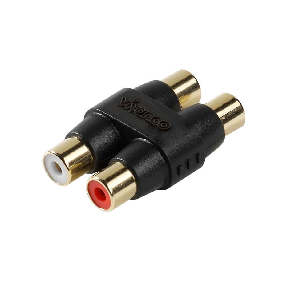 Vivanco 46102 Gold Plated RCA Coupler in black Vivanco 46102 Gold Plated RCA Coupler in black