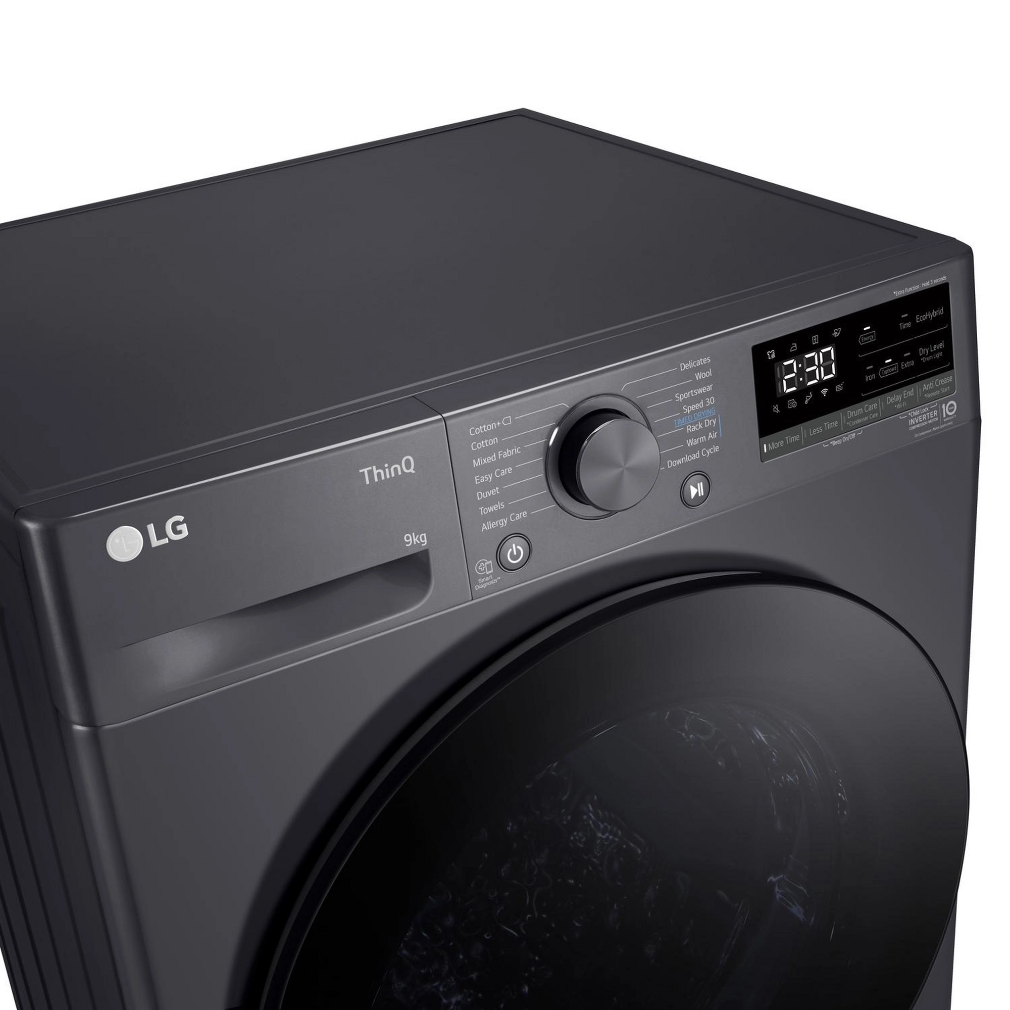 LG FDV709GN 9kg Heat Pump Tumble Dryer - Slate Grey - Image 3