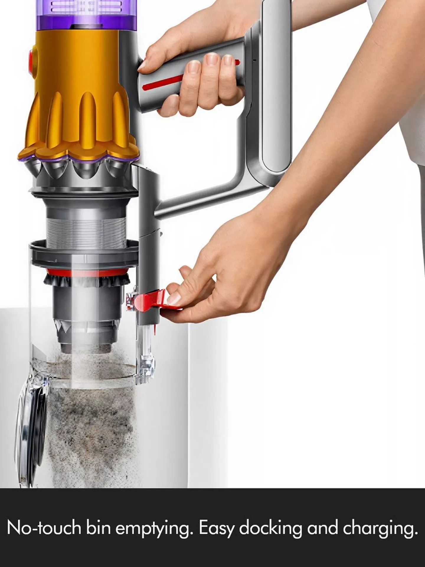 Dyson V12DETECTSUB Detect Slim Submarine Cordless Vacuum - Yellow/Nickel - Image 7