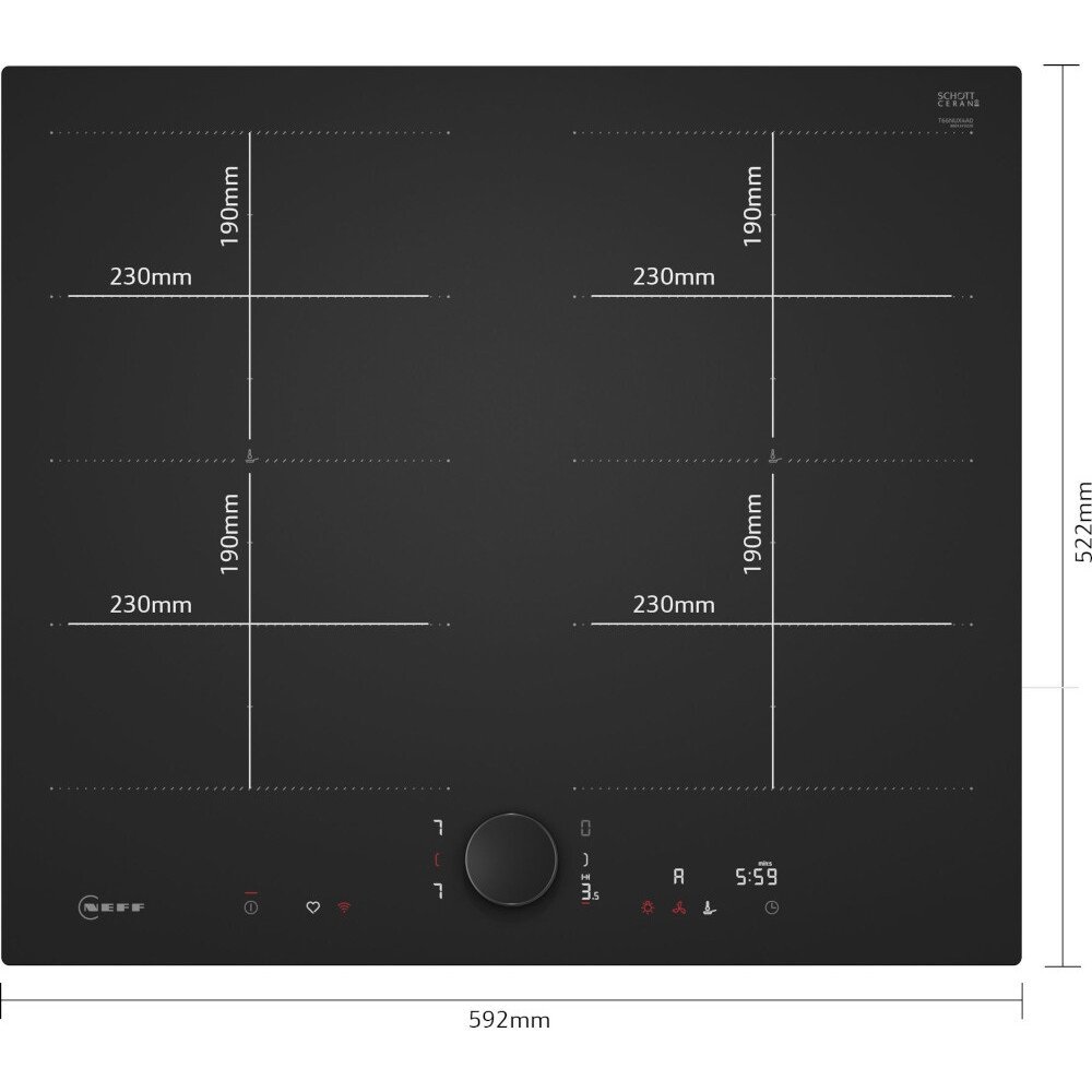 Neff T66NUX4A0 59cm Induction Hob – Black - Image 8