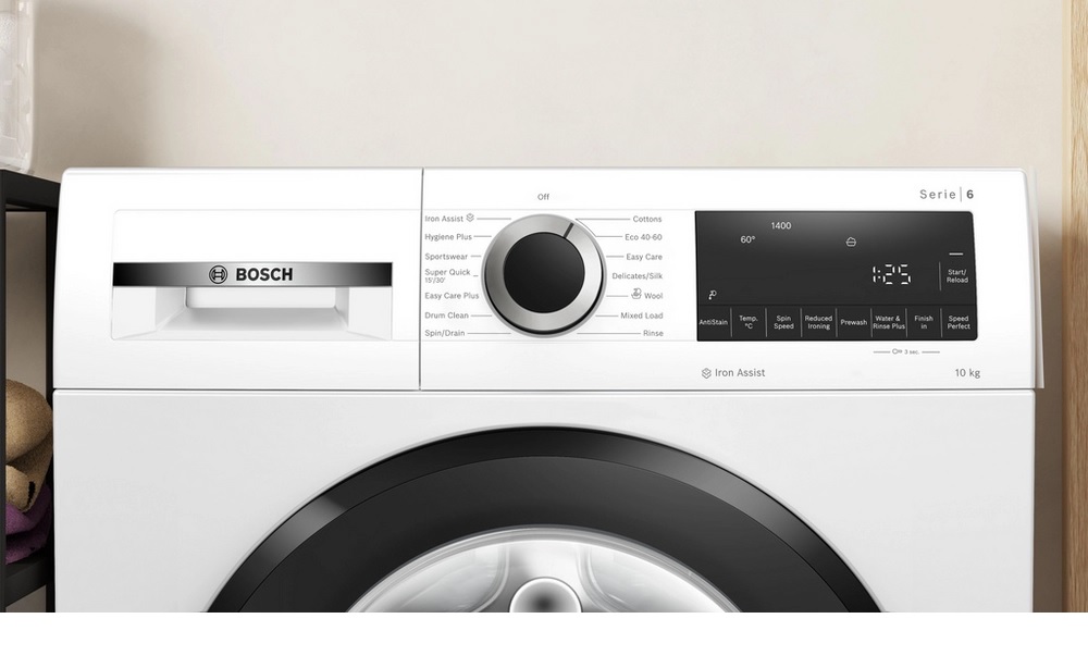 Bosch WGG254Z1GB 10kg 1400 Spin Washing Machine – White - Image 2 Bosch WGG254Z1GB 10kg 1400 Spin Washing Machine – White - Image 2