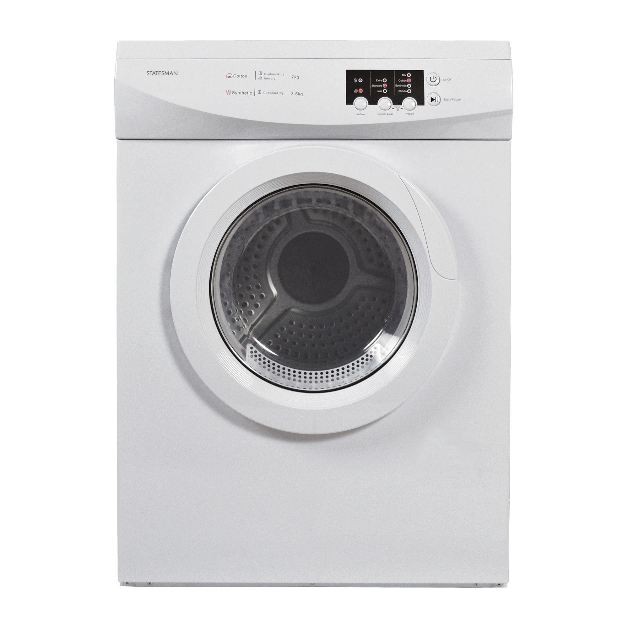 Statesman TVM07W 7kg Vented Tumble Dryer in white