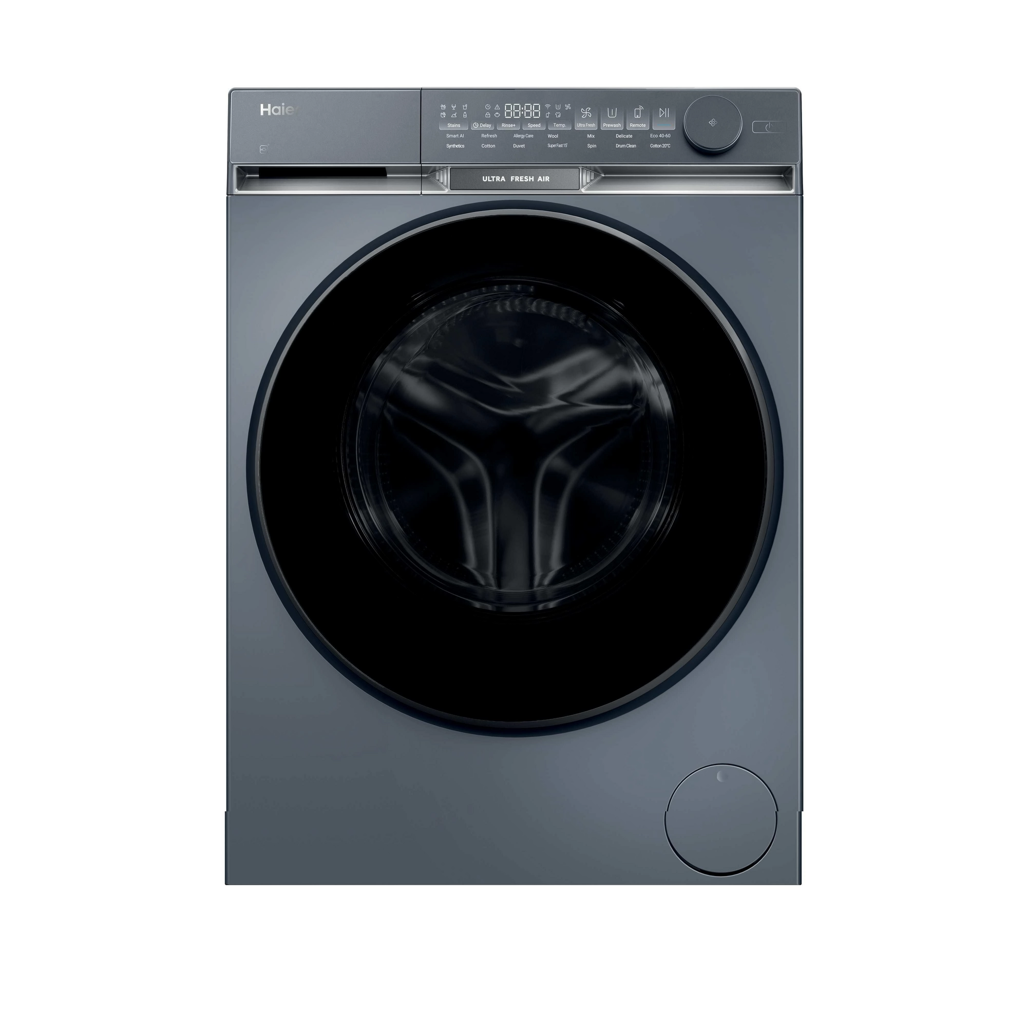 Haier HW100-B14387GUUK 10kg, 1400 Spin Washing Machine - Graphite Haier HW100-B14387GUUK 10kg, 1400 Spin Washing Machine - Graphite