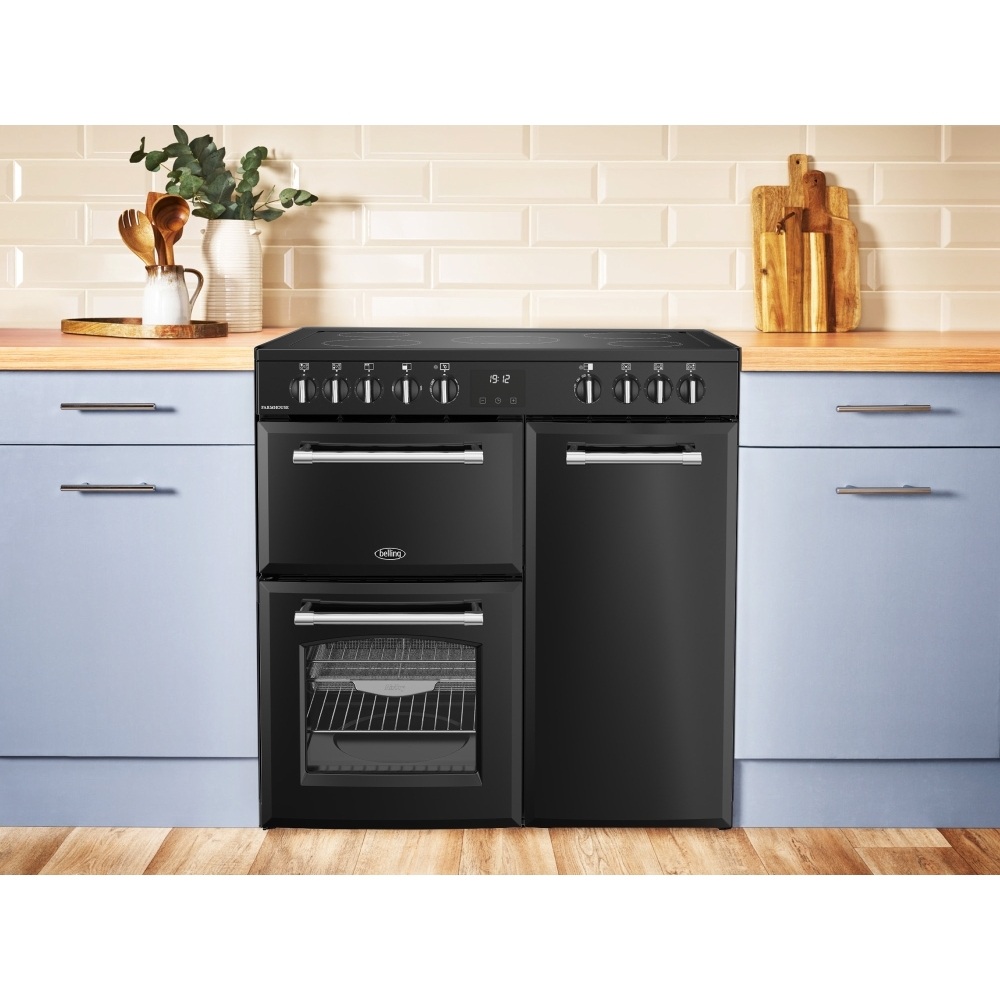 Belling 444411816 RCA FARMHOUSE 90E AN 90cm Ceramic Range Cooker - Grey - Image 4 Belling 444411816 RCA FARMHOUSE 90E AN 90cm Ceramic Range Cooker - Grey - Image 4