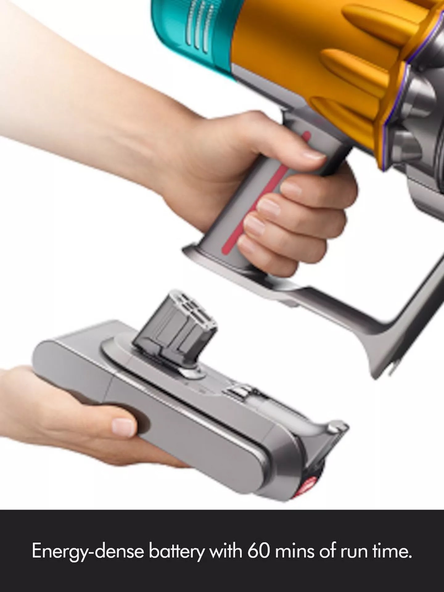 Dyson V12DETECTSUB Detect Slim Submarine Cordless Vacuum - Yellow/Nickel - Image 4