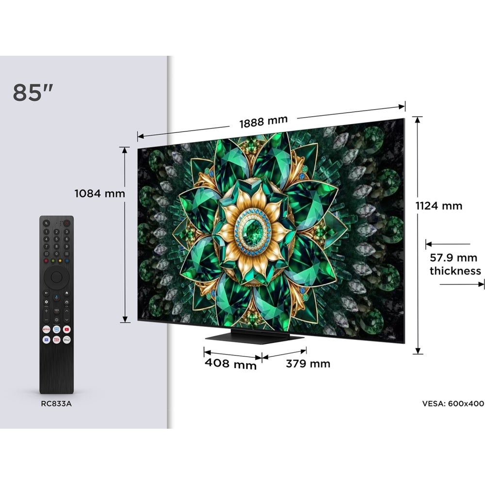 TCL 85Q7C-UK 85" Mini LED Smart Television, 4K Ultra HD - Image 2 TCL 85Q7C-UK 85" Mini LED Smart Television, 4K Ultra HD - Image 2