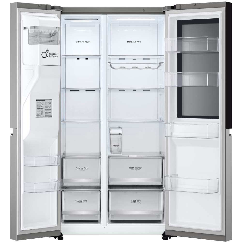LG GSGV81PYLL American Fridge Freezer, Non-Plumbed, Silver, E Rated - Image 2