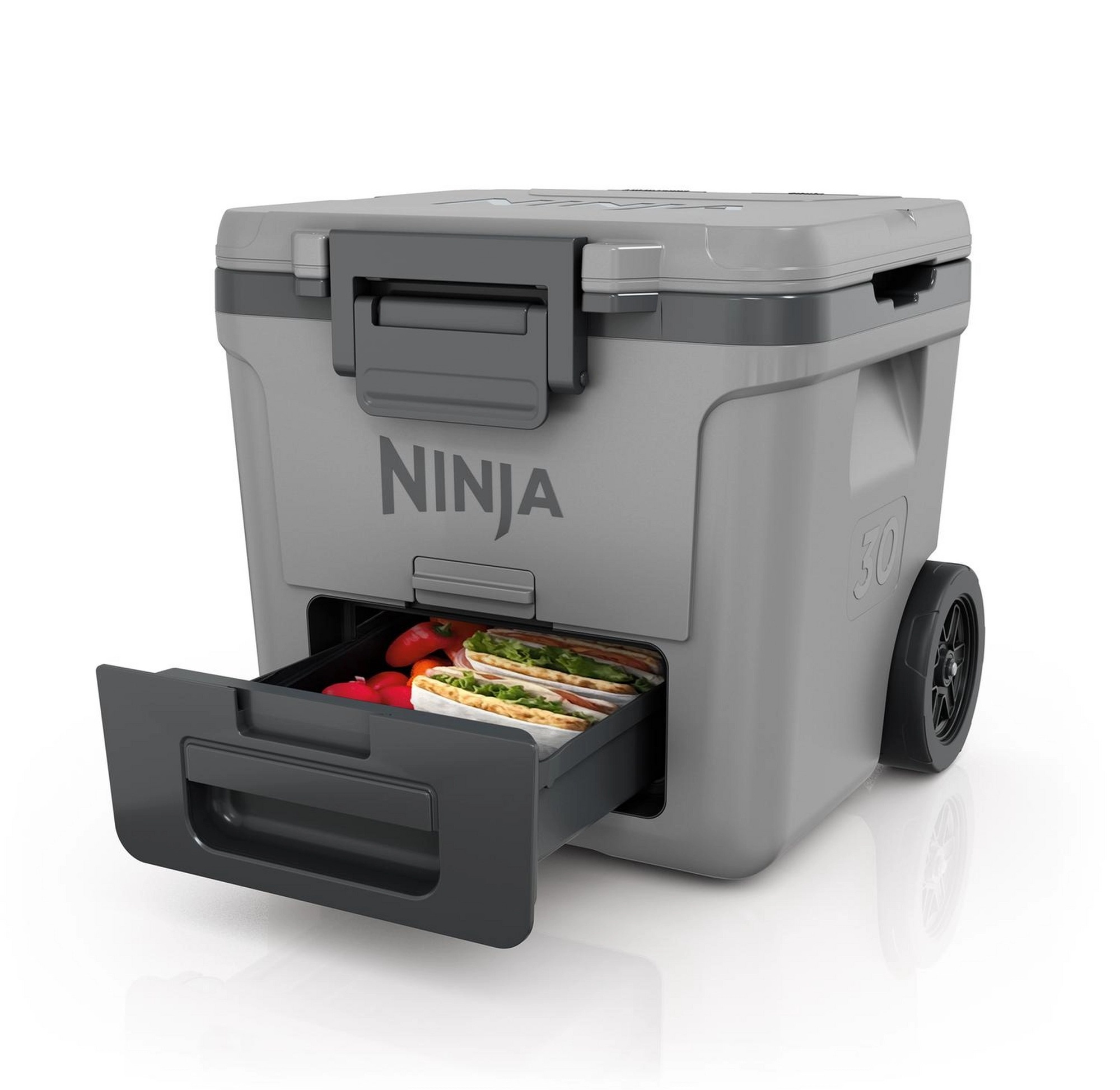 NINJA FB230UKGY FrostVault 28L Wheeled Cooler with Dry Zone - Slate Grey - Image 3