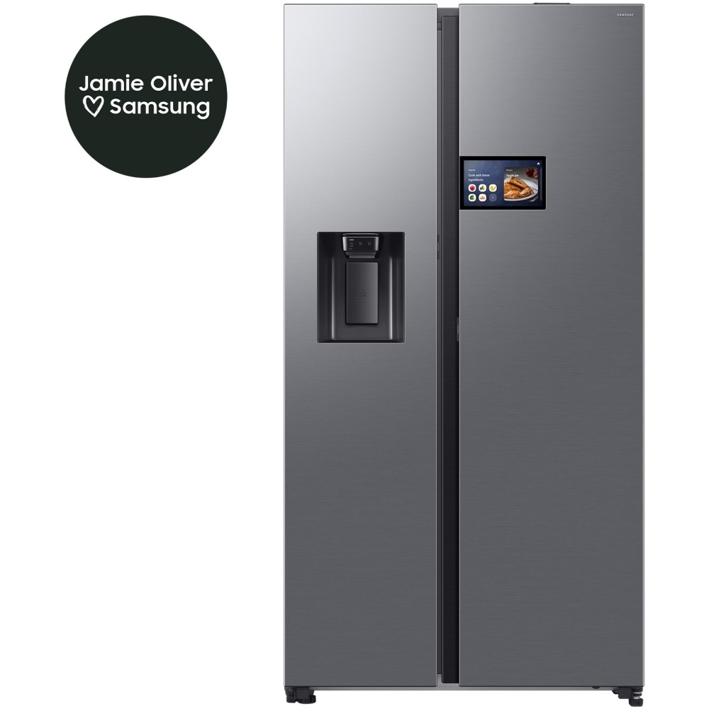 Samsung RS90F64EETEU Series 9 AI Plumbed American Fridge Freezer - Silver 