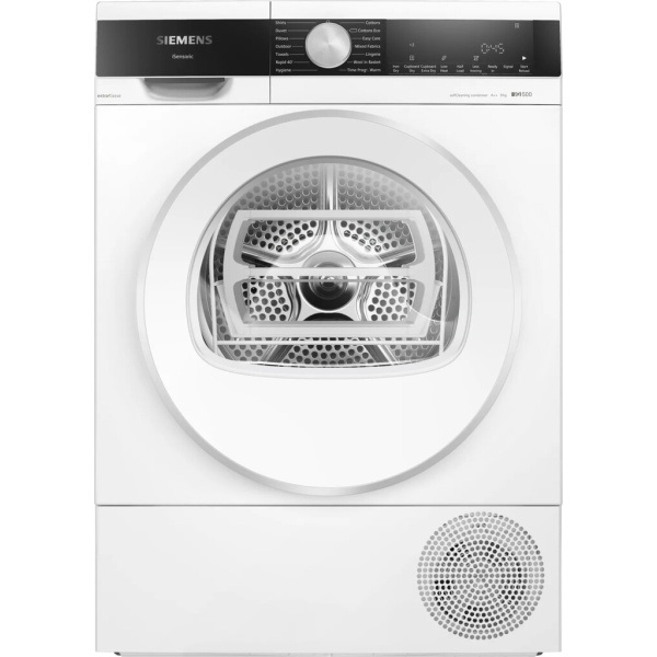 Siemens WQ45G2D2GB iQ500 9Kg Heat Pump Tumble Dryer – White