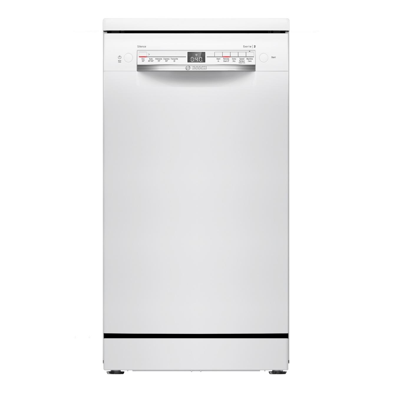 Bosch SPS2IKW01G Slimline Dishwasher with 9 Place Settings in white Bosch SPS2IKW01G Slimline Dishwasher with 9 Place Settings in white