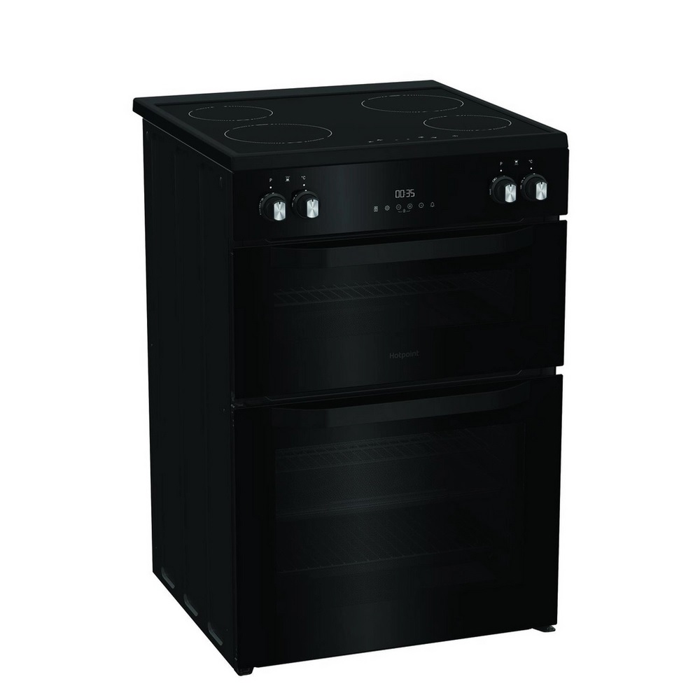 Hotpoint HDME6VDC2AB Double Oven Electric Cooker with Ceramic Hob - Black - Image 4 Hotpoint HDME6VDC2AB Double Oven Electric Cooker with Ceramic Hob - Black - Image 4